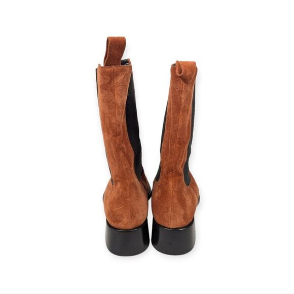 Nexus Calfskin Suede Pros 35mm Chelsea Square Toe Boots Size 10 - Picture 6 of 8